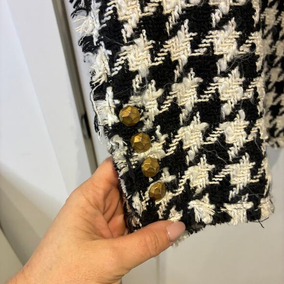Zara Houndstooth Wool Blazer XL - Picture 7 of 10